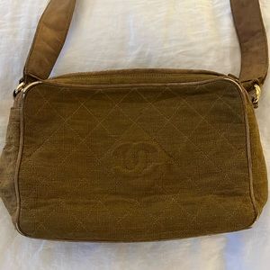 Chanel Vintage CC quilted camera bag